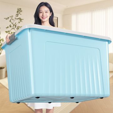 滑轮收纳箱 加厚 大容量 衣物整理箱